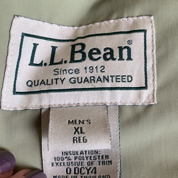 L. L. Bean green/gray men's outdoor jacket, classic, Heritage, travel, utility - Picture 6 of 8